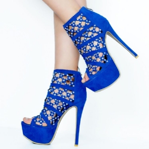 Naisten Tekojalokivi Peep Toe Ultra-high Stiletto-sandaalit