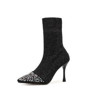 Naisten Tekojalokivi Slip-on Piikkikorko Nilkkurit