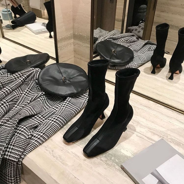 Naisten Väkilohkareet - Slip-on Square Toe - Korkokengät