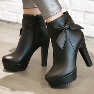 Naisten Viehättävät Bowtie Platform Knight -saappaat