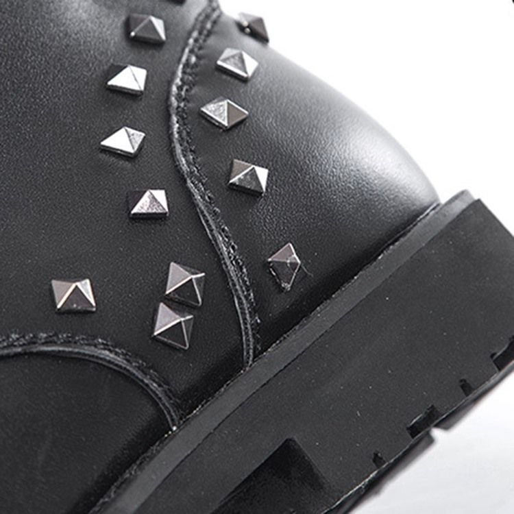 Niitit Side Zipper Round Toe Miesten Saappaat