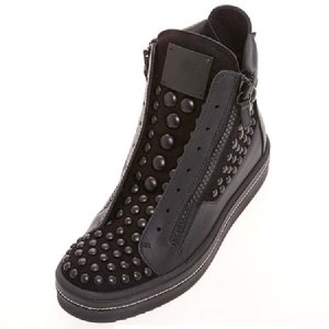 Rivet Side Zipper Plain Miesten Saappaat