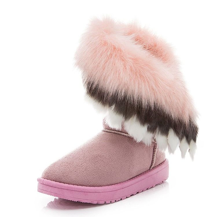 Värilohko Slip-on Naisten Lumisaappaat