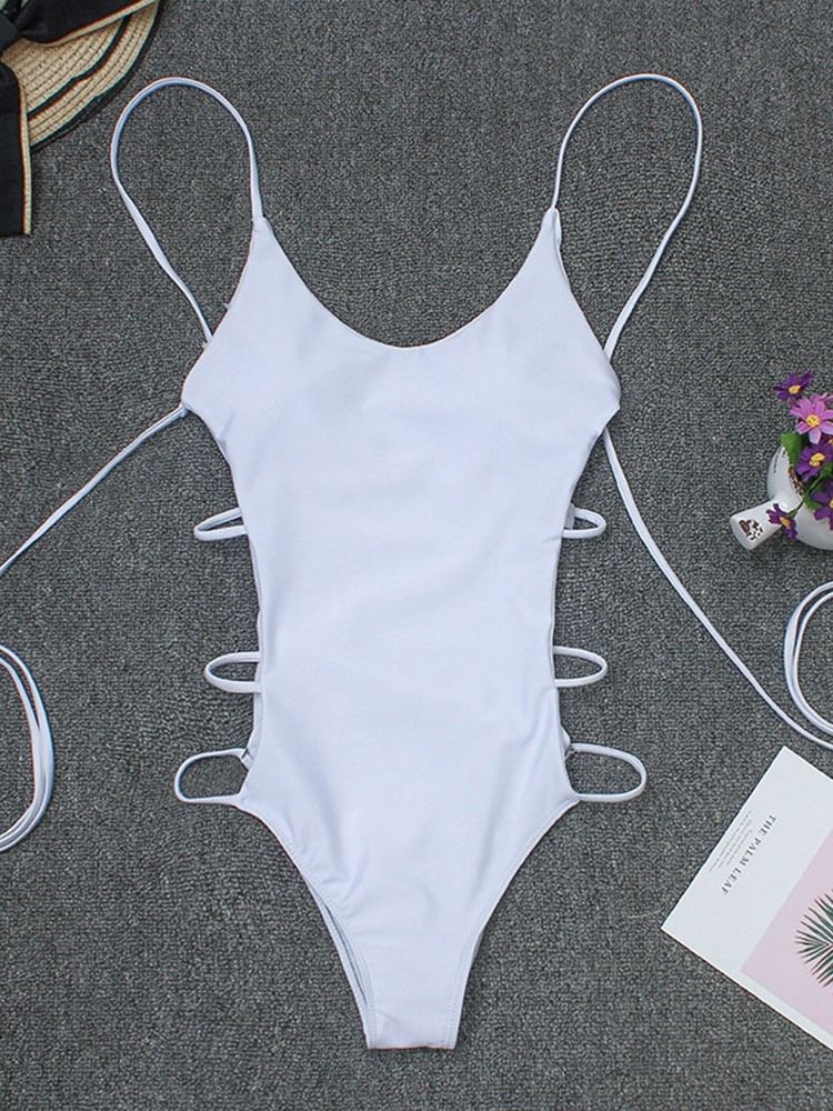 Naisten Lace-up Beach Look -joustavat Ontot Uimapuvut
