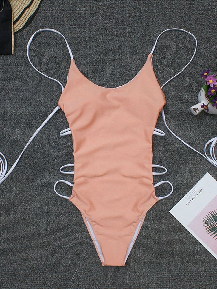 Naisten Lace-up Beach Look -joustavat Ontot Uimapuvut
