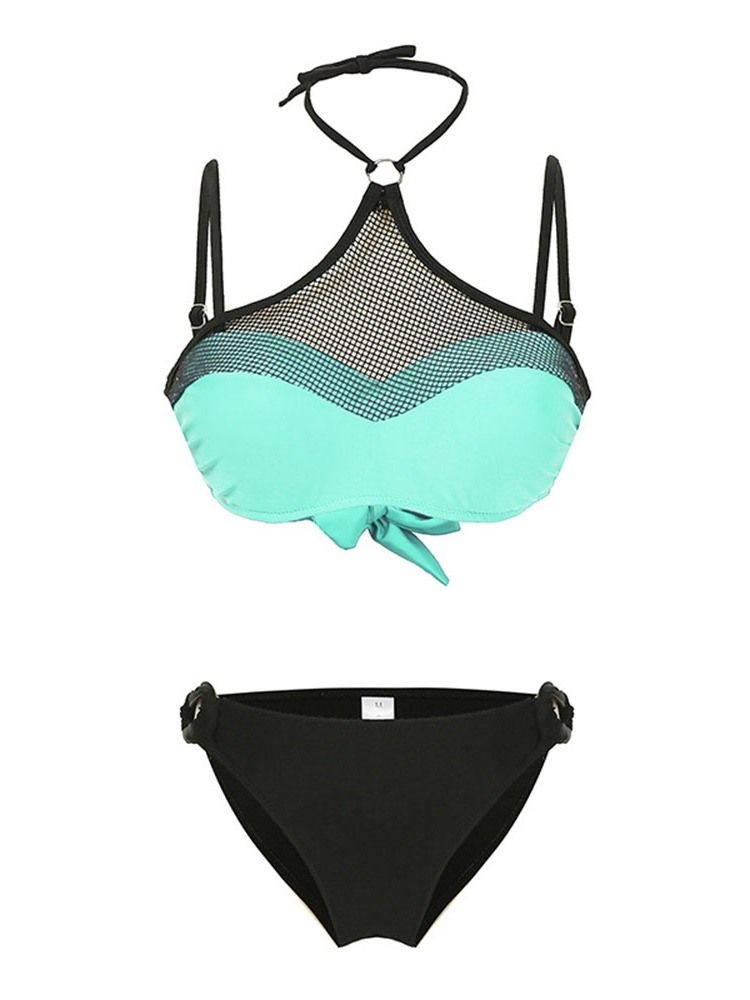 Naisten Tankini Set Color Block Seksikäs Uimapuku