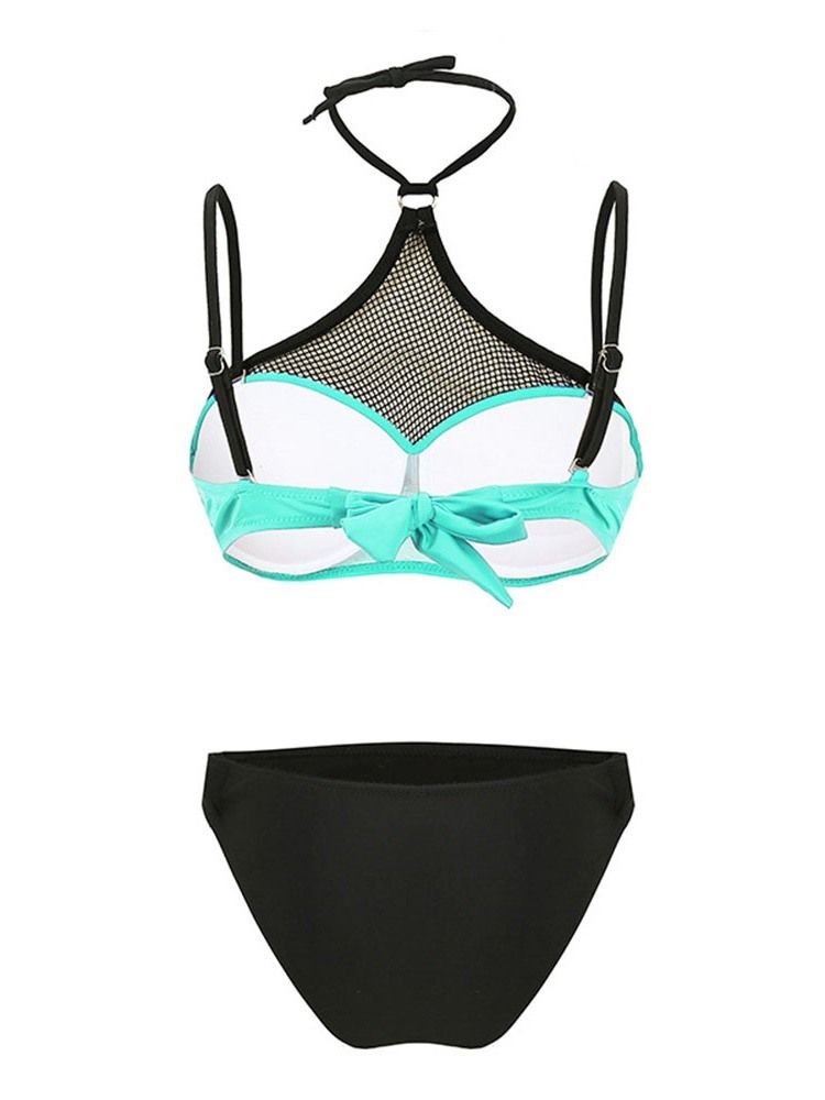 Naisten Tankini Set Color Block Seksikäs Uimapuku