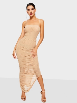 Hihaton Keskipitkä Vasikanpunainen Naisten Bodycon-mekko