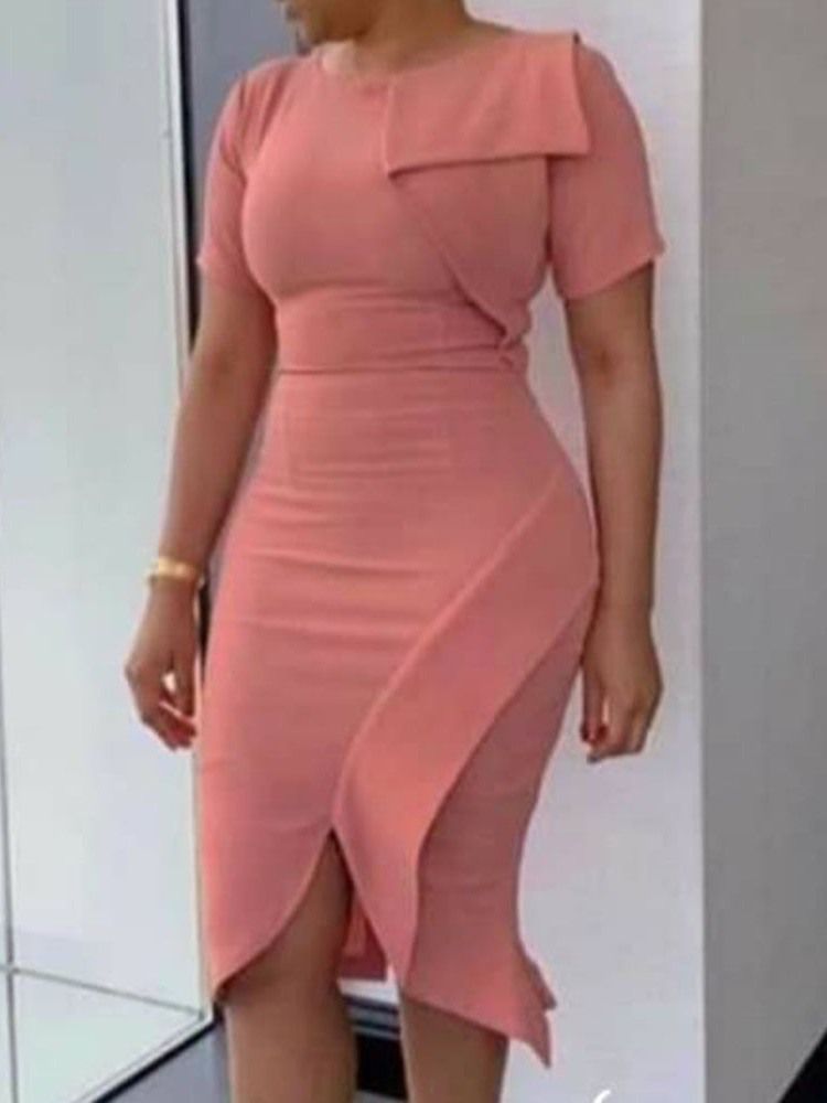 Mid-calf Patchwork Lyhythihainen Naisten Bodycon-villapaita