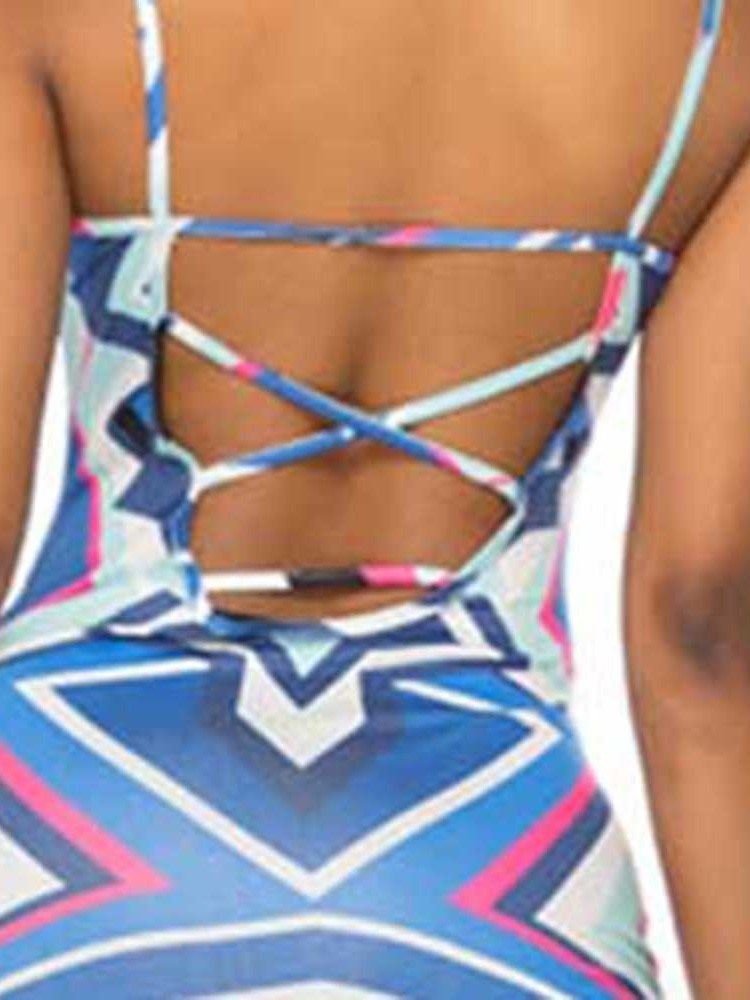 Naisten Afrikkalainen Muoti Nilkkapituinen Selkähihaton Hihaton Bodycon-mekko