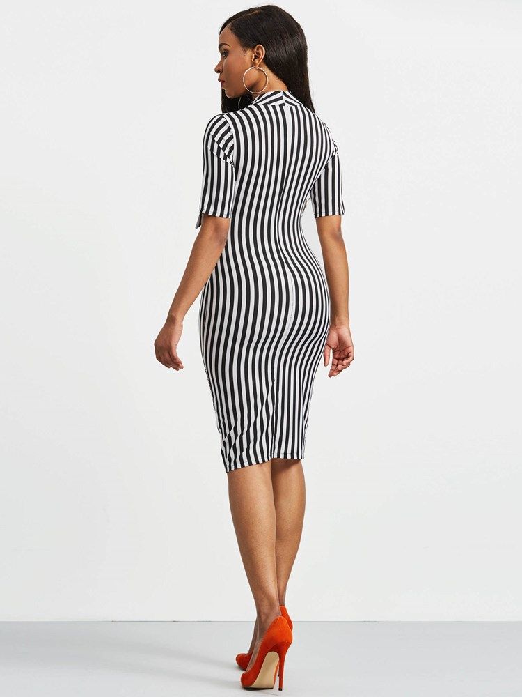 Naisten Bowknot-jousikaulusnauha Bodycon-mekko