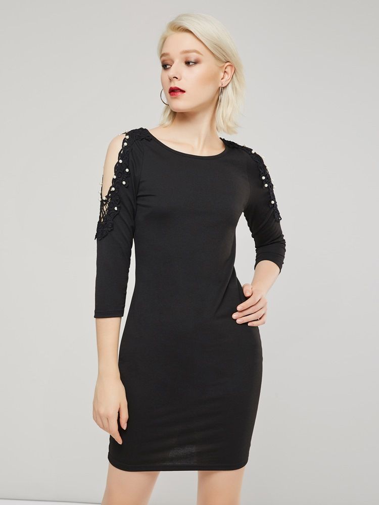 Naisten Kolmen Neljänneksen Hihaton Bodycon-mekko