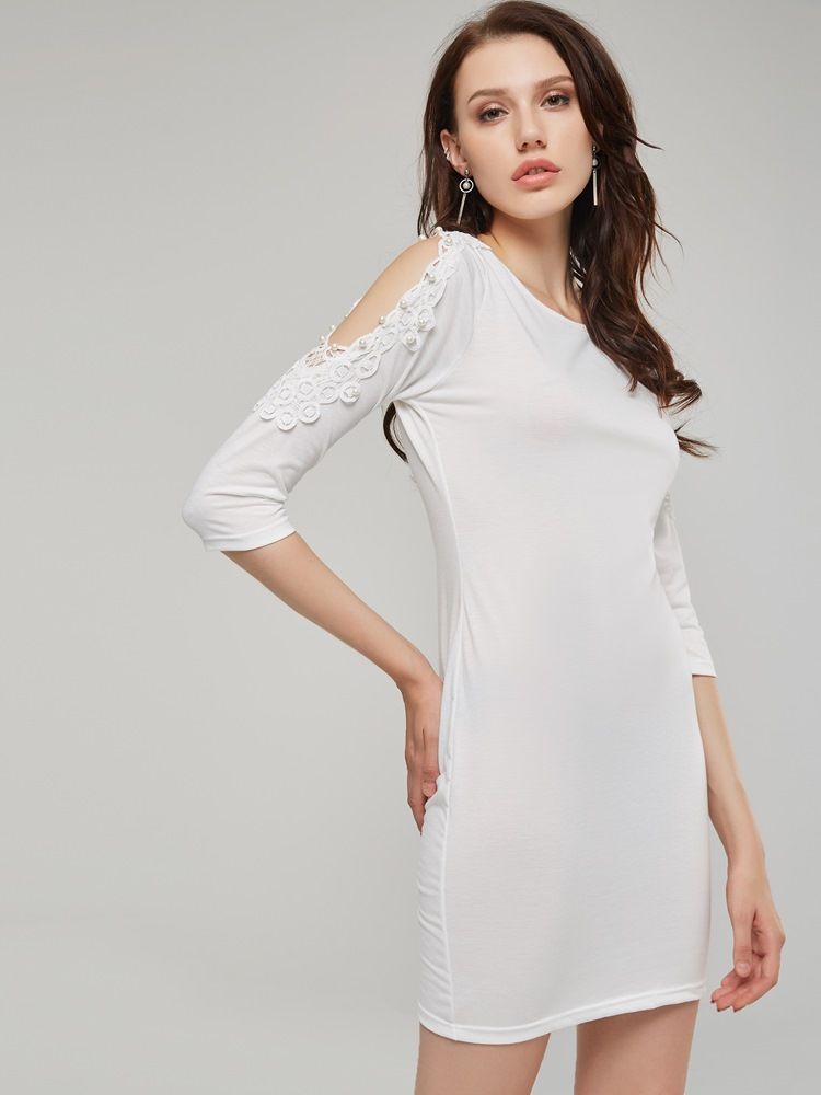 Naisten Kolmen Neljänneksen Hihaton Bodycon-mekko
