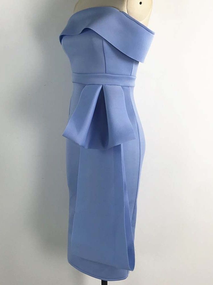 Naisten Lyhythihainen Bowknot-body Jossa On Vartalonmyötäinen Vartalonmyötäinen Bodycon-mekko