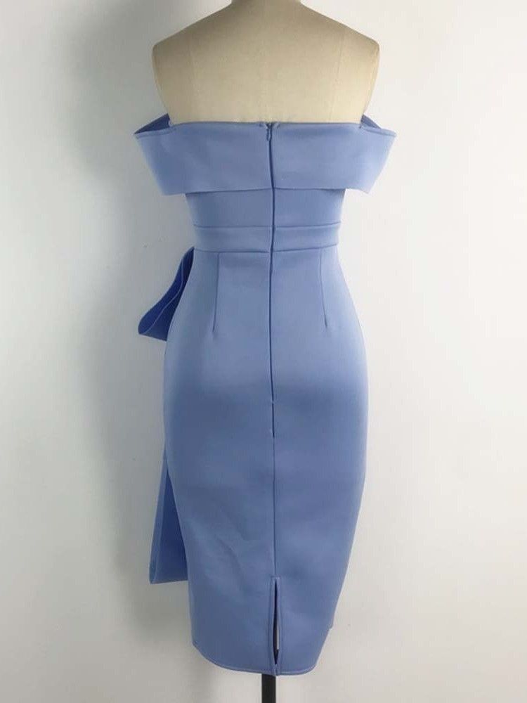 Naisten Lyhythihainen Bowknot-body Jossa On Vartalonmyötäinen Vartalonmyötäinen Bodycon-mekko