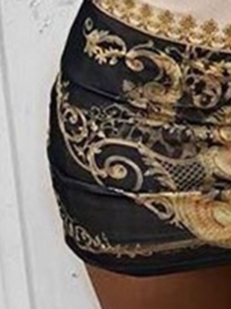 Naisten Lyhythihainen Pyöreä Kaula-aukko Polven Yläpuolella Oleva Eläin Bodycon-mekko