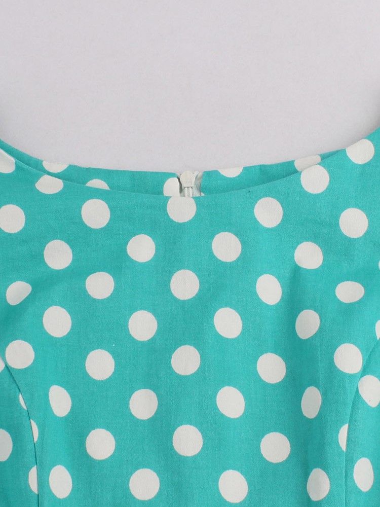 Naisten Polka-pisteillä Terälehtihihainen Polvipituinen Bodycon-mekko