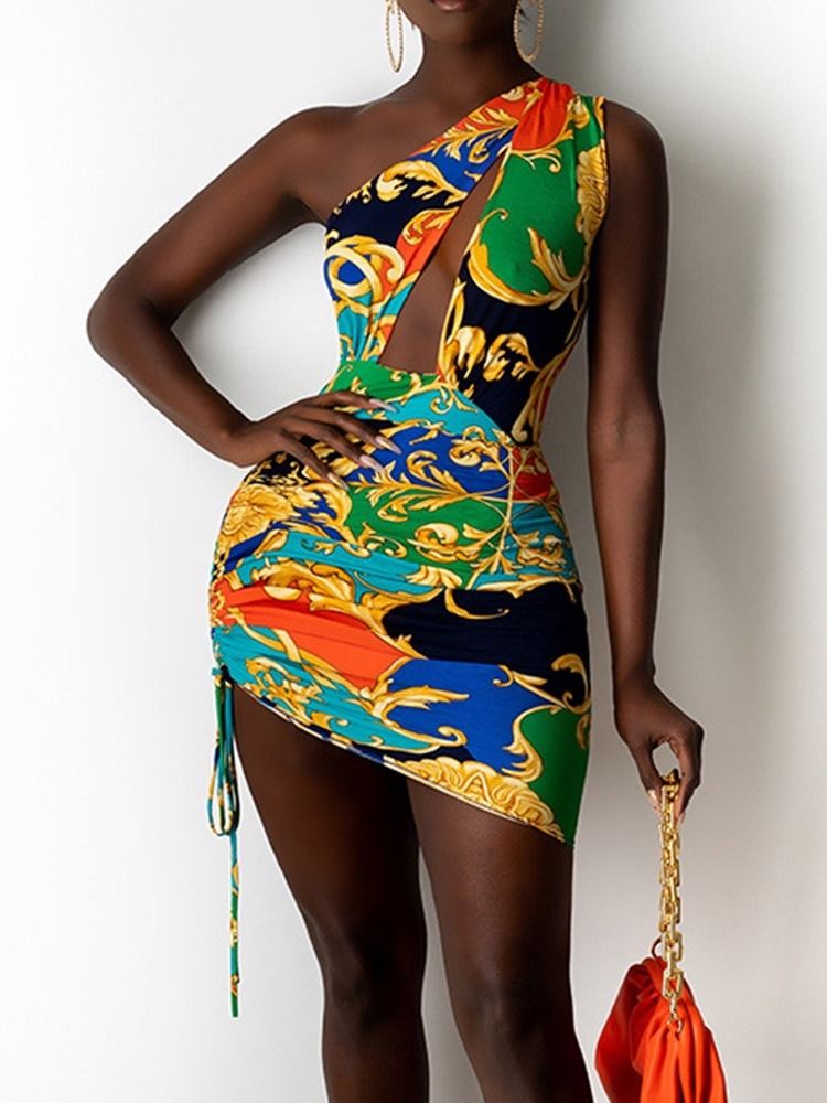 Naisten Polven Yläpuolelta Hihaton Hihaton Bodycon-mekko