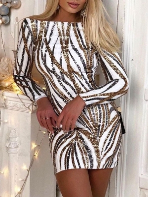 Naisten Polven Yläpuolelta Pitkähihainen Olkaimeton Muoti Bodycon-mekko