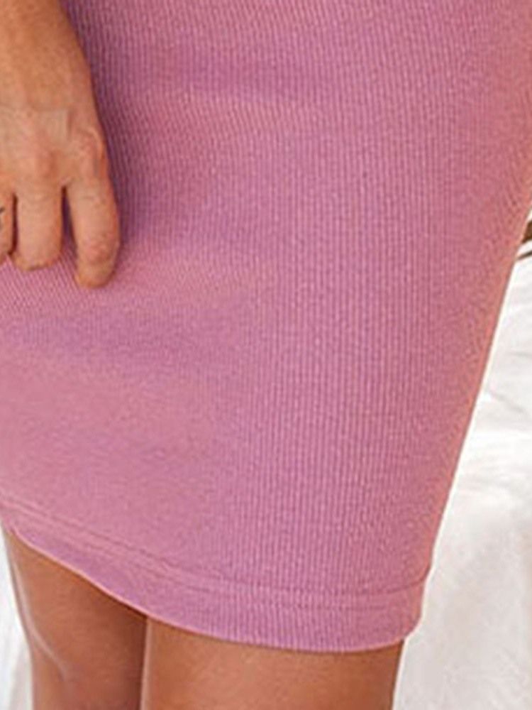 Naisten Polven Yläpuolelta V-kaula-aukkoinen Pitkähihainen Länsi-bodycon-mekko