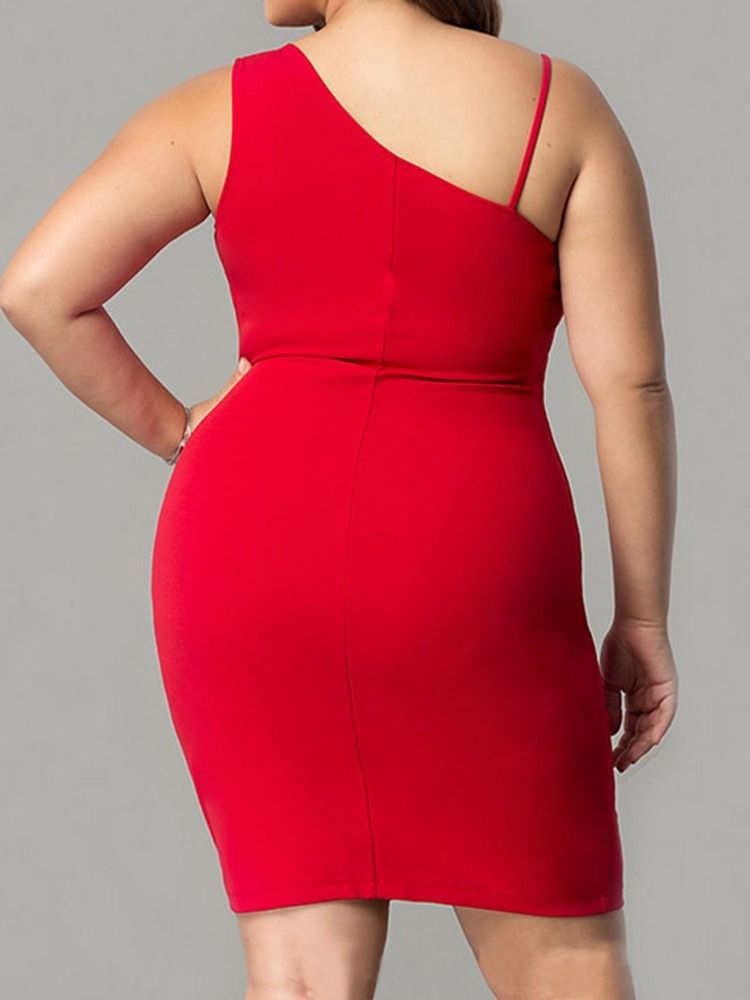 Naisten Polvipituinen Korkea Vyötäröinen Bodycon-mekko