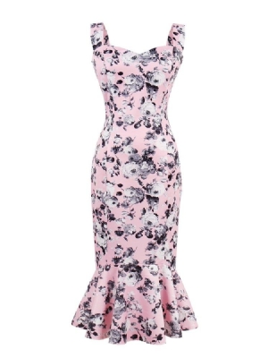 Naisten Vaaleanpunainen Merenneito Villapaita Bodycon-mekko