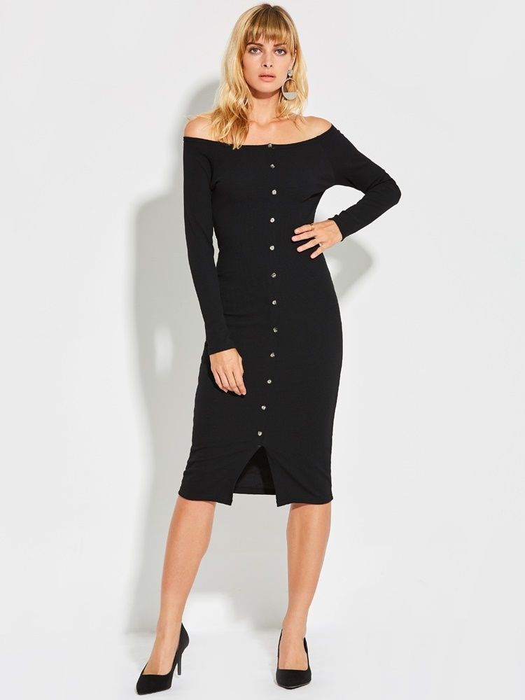 Naisten Yksinkertainen Bodycon-mekko