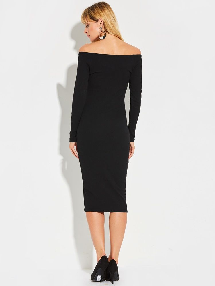 Naisten Yksinkertainen Bodycon-mekko