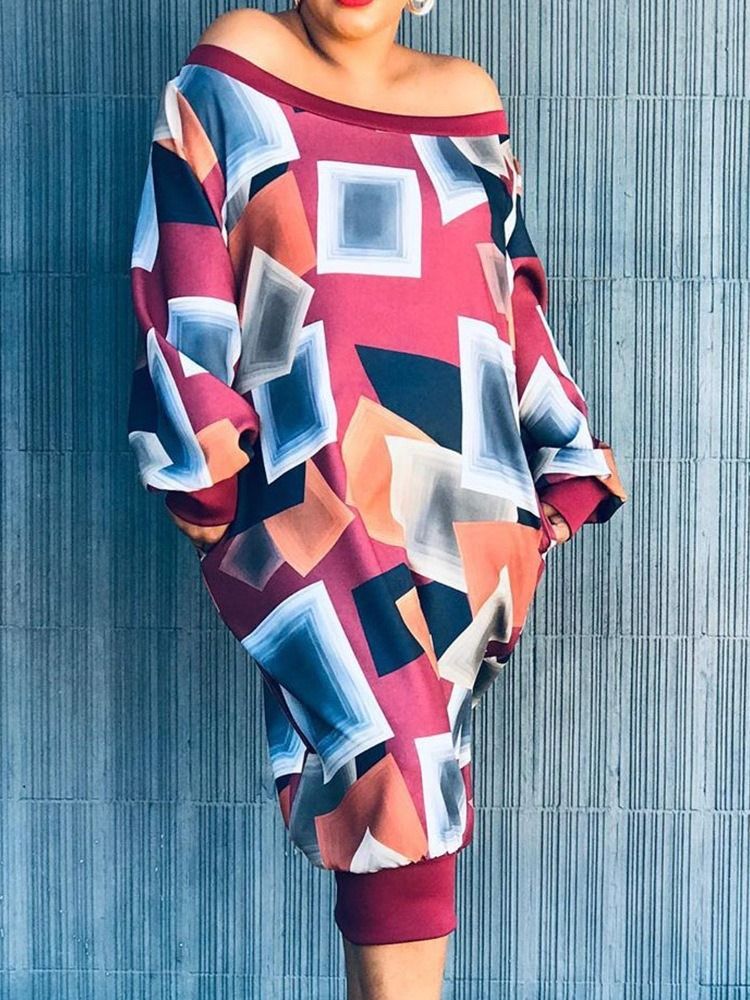 Pocket Mid-calf Pitkähihainen Rento Naisten Mekko