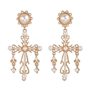 Alloy Vintage Pearl Inlaid Prom Naisten Korvakorut