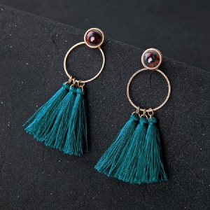 Peacock Blue Alloy Prom -korvakorut