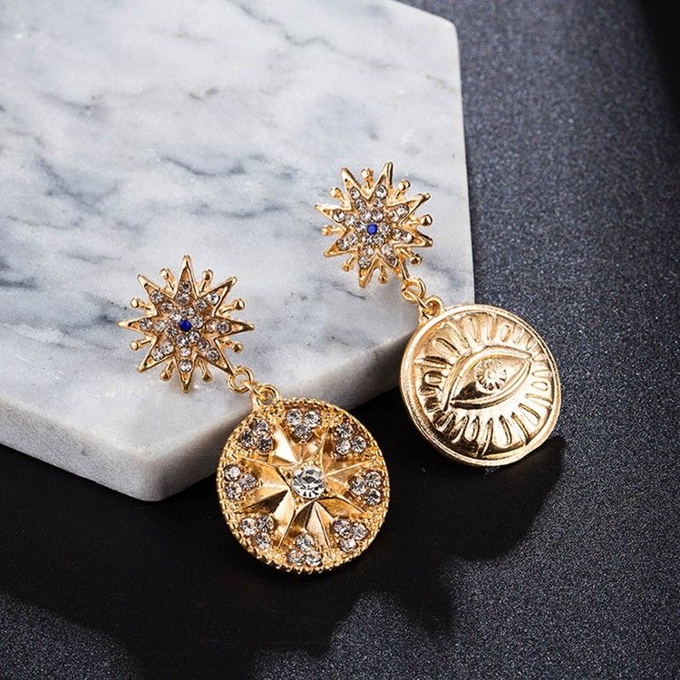 Rhinestone Vintage Alloy Prom -korvakorut