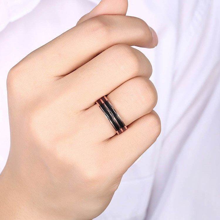 Titanium Steel Miesten Sormus