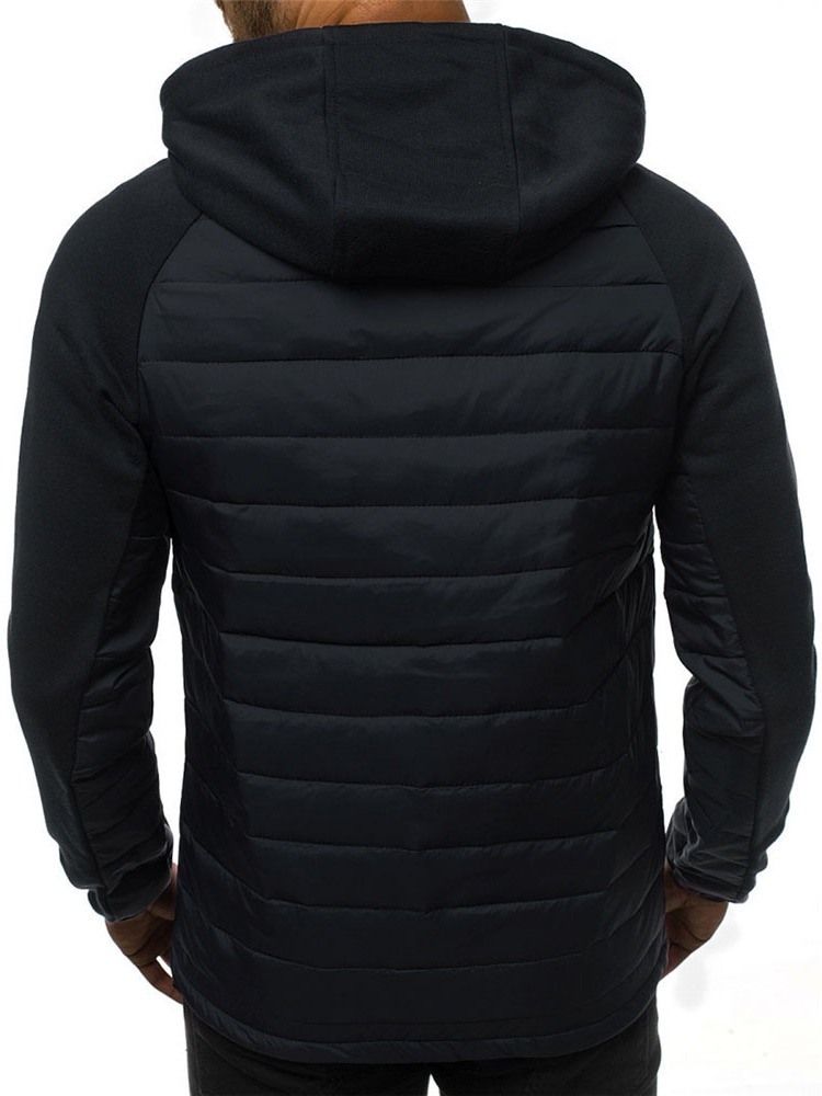Cardigan Patchwork Slim Zipper Miesten Hupparit