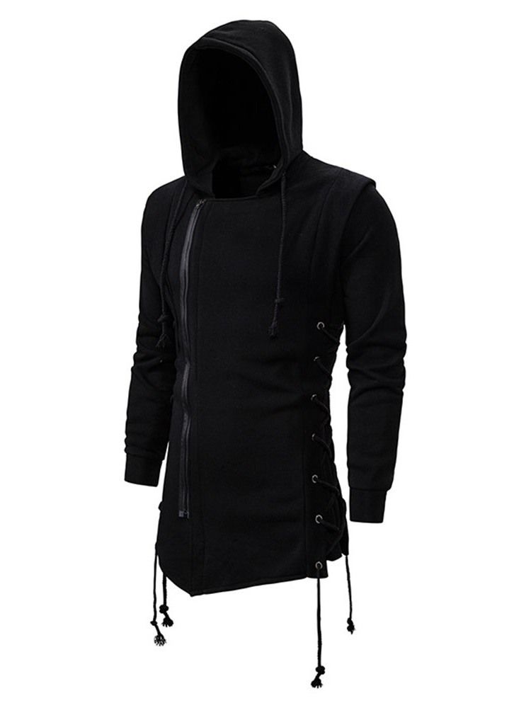 Cardigan Plain Zipper Slim Miesten Hupparit