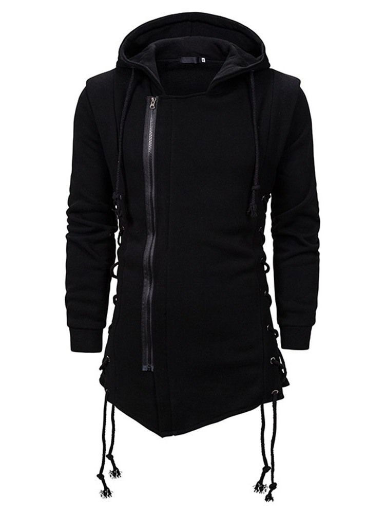 Cardigan Plain Zipper Slim Miesten Hupparit