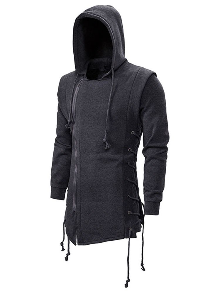 Cardigan Plain Zipper Slim Miesten Hupparit
