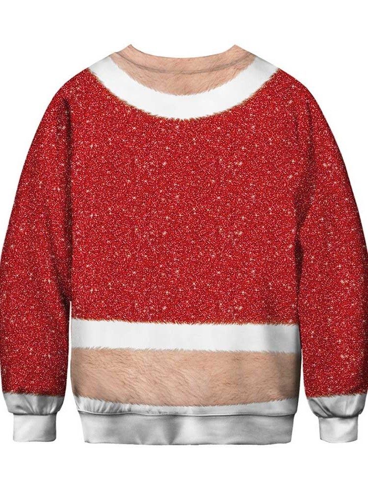 Christmas Color Block Casual Miesten Hupparit