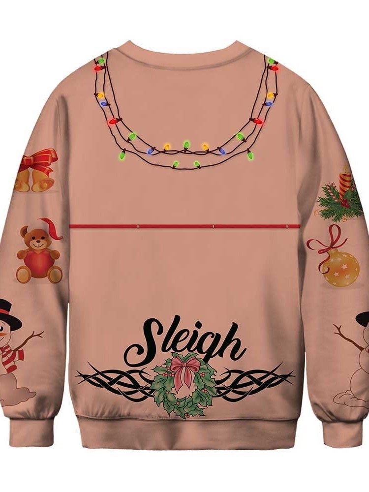 Christmas Color Block Casual Miesten Hupparit
