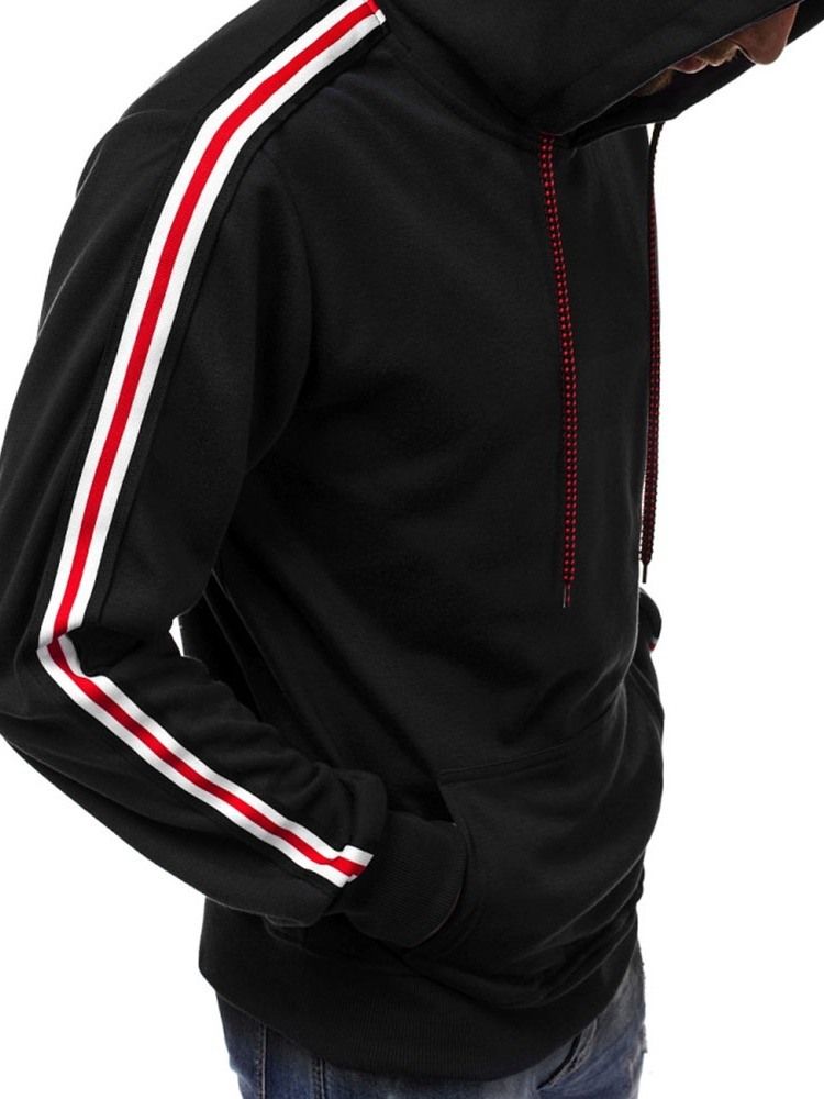 Color Block Pocket Loose Miesten Hupparit
