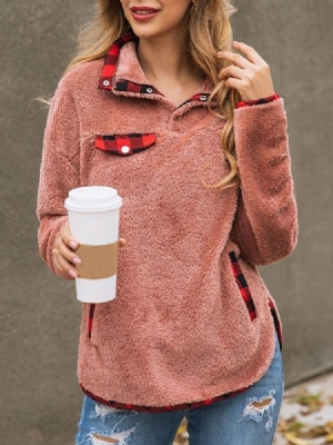 Color Block Regular Winter Mid-length Naisten Huppari