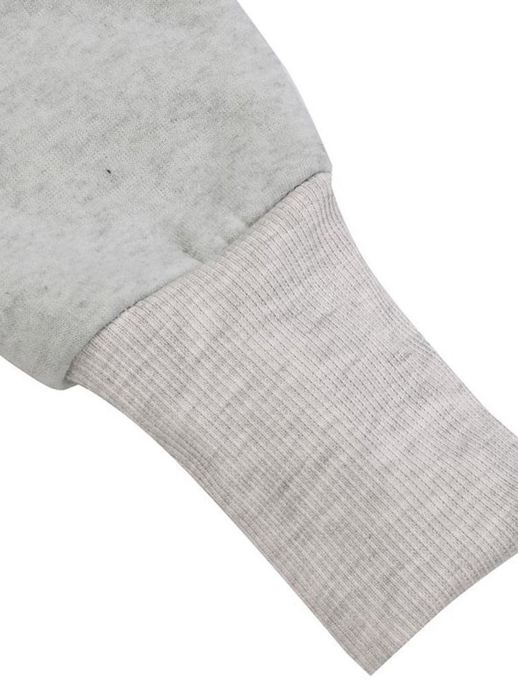 Naisten Patchwork-yksivärinen Keskipitkä Huppari