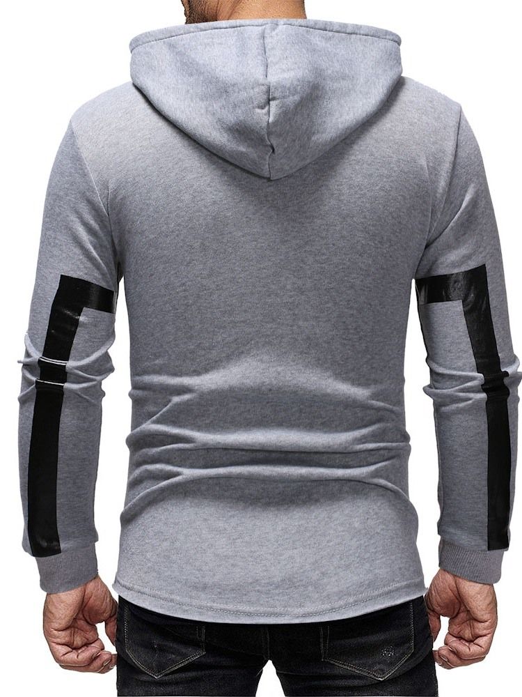 Patchwork Color Block Pullover Miesten Hupparit