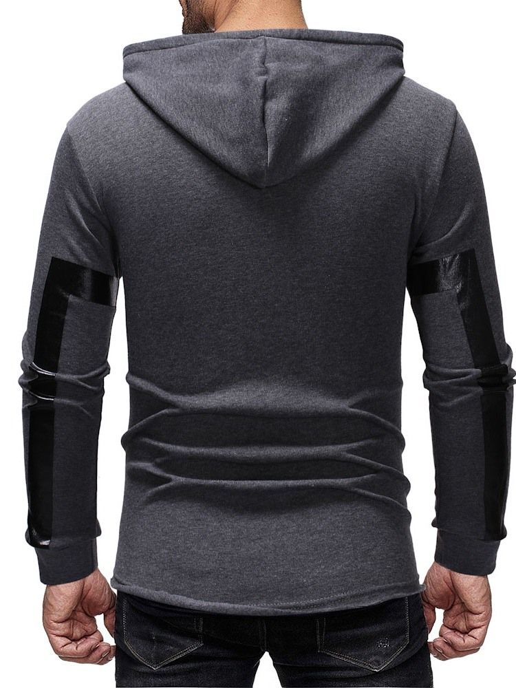 Patchwork Color Block Pullover Miesten Hupparit
