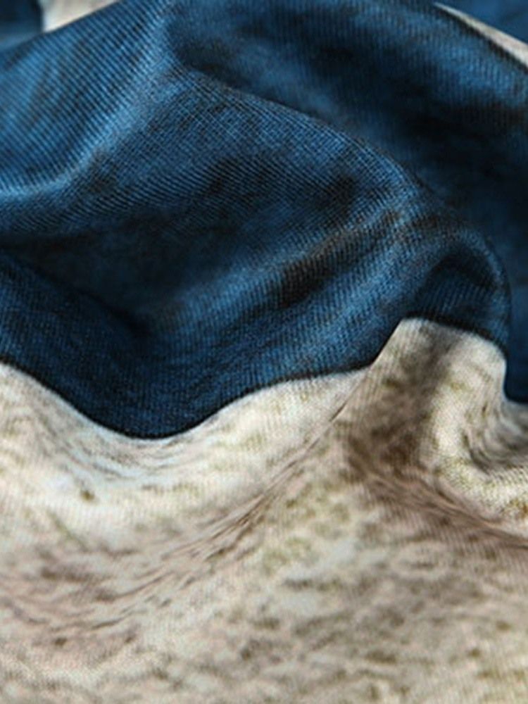 Pullover Color Block Print Miesten Hupparit