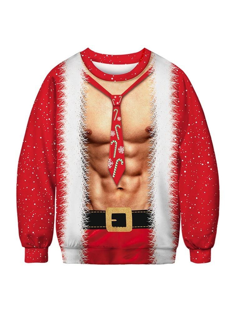 Ugly Christmas Pullover Funny 3d Print Miesten Huppari