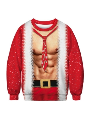 Ugly Christmas Pullover Funny 3d Print Miesten Huppari