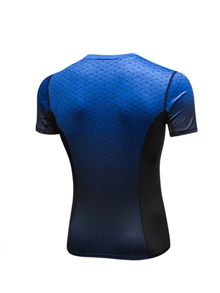 Miesten Color Block Stretch Sports Quick Dry -t-paita