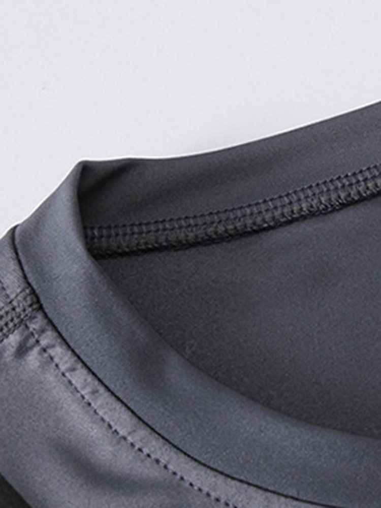 Miesten Color Block Stretch Sports Quick Dry -t-paita
