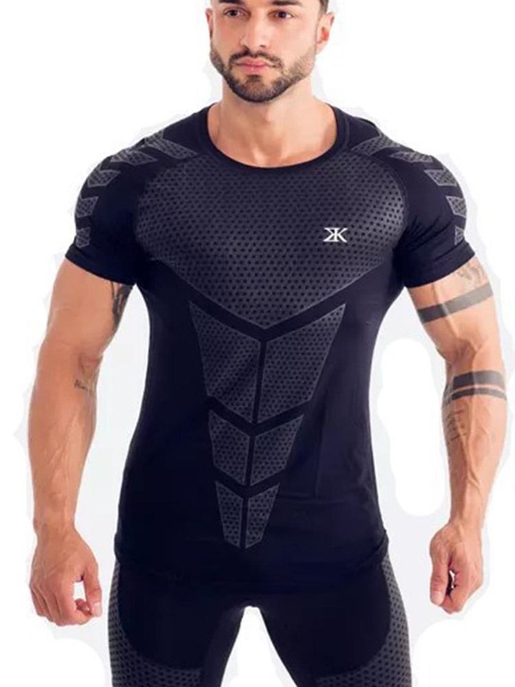 Miesten Hengittävä Nopeasti Kuivuva Pullover Gym -t-paita
